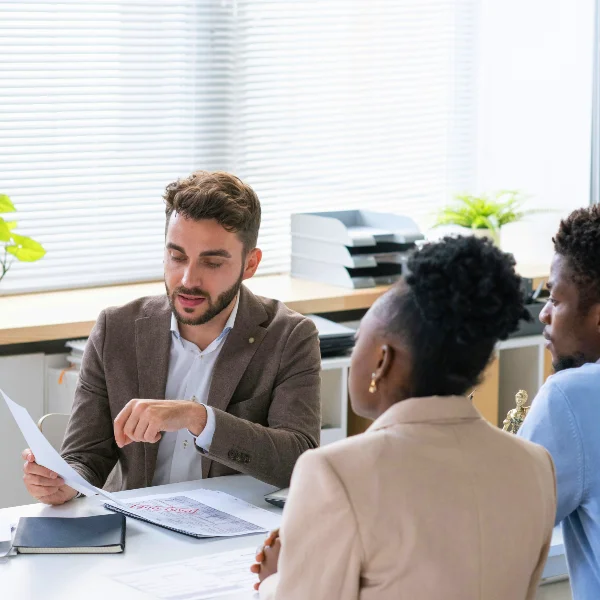 Foster care family meeting with friendly and helpful CPA agent.